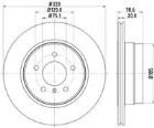 Brake Disc HELLA 8DD 355 128-761