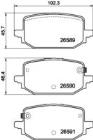 Brake Pad Set, disc brake HELLA 8DB 355 045-961