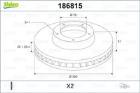 Brake Disc VALEO 186815