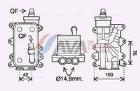 Oil Cooler, automatic transmission AVA Clever Choice BW3560H