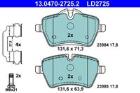 Brake Pad Set, disc brake ATE 13.0470-2725.2