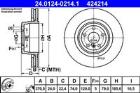 Brake Disc ATE 24.0124-0214.1