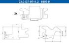Accessory Kit, parking brake shoes ATE 03.0137-9711.2