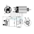 Solenoid Switch, starter HOFFER 46307