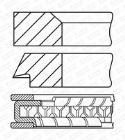 Piston Ring Set GOETZE ENGINE 08-451606-00