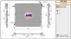 Radiator, engine cooling AHE 102.222