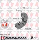 Brake Disc ZIMMERMANN 600.1599.52