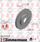 Brake Disc ZIMMERMANN 200.2525.20