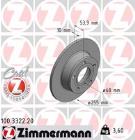 Brake Disc ZIMMERMANN 100.3322.20