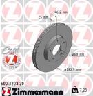 Brake Disc ZIMMERMANN 600.3208.20