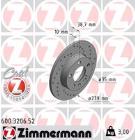 Brake Disc ZIMMERMANN 600.3206.52
