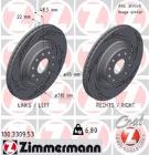 Brake Disc ZIMMERMANN 100.3309.53